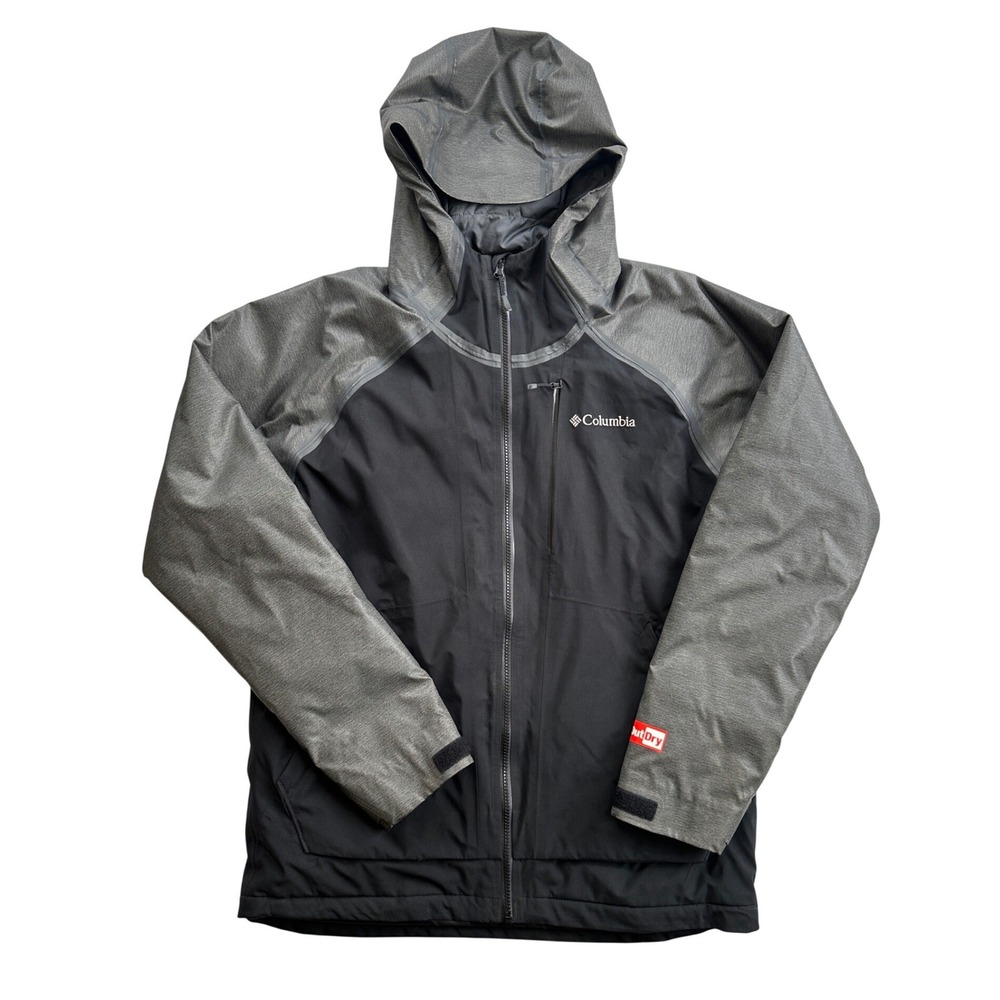 Columbia OutDry Ex Gold Insulated Jacket Men L Black Grey Excellent Waterproof